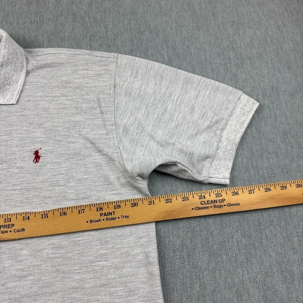 Vintage Polo Ralph Lauren Polo Shirt Mens XL Gray Pony‎ Classic Fit Made In USA